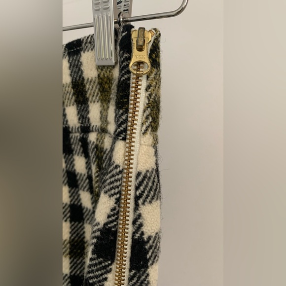 J.Crew Princess Mini Skirt in Double Serge Wool. Size 00. Black and White Plaid - Picture 5 of 11